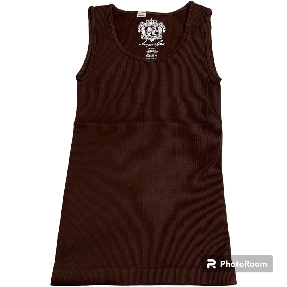 Sugarlips seamless ribbed stretchy tank dark brown Girls’ One Size Fits Most NEW